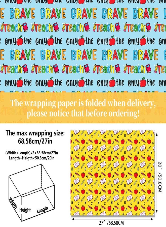 هواف ورق تغليف هدايا للمعلمين من HOWAF، ١٢ ورقة، مناسب للأعمال اليدوية، ورق تغليف هدايا شكر للمعلمين، زينة هدايا أسبوع تقدير المعلمين، هدايا حفلات أسبوع تقدير المعلمين - Image 3
